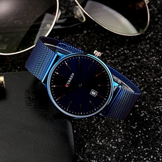 CURREN Original Brand Stainless Steel Band Wrist Watch For Men With Brand (Box & Bag)-8302