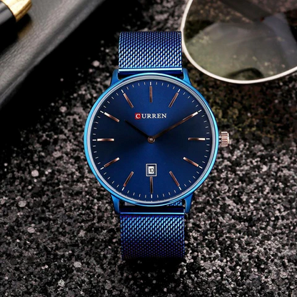 CURREN Original Brand Stainless Steel Band Wrist Watch For Men With Brand (Box & Bag)-8302