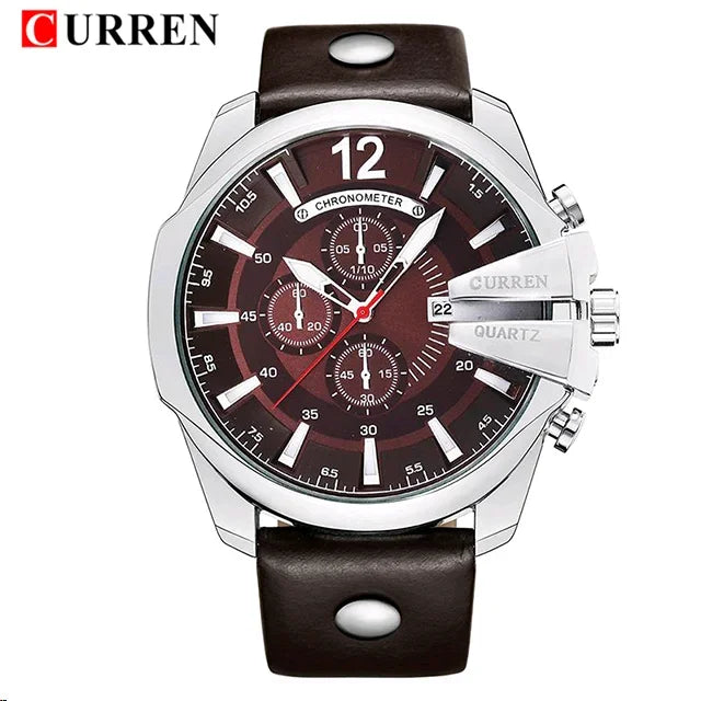 CURREN Brand Leather Watch-8176